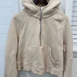 Lululemon Scuba half Zip M/L Hooded Sweatshirt with Front Pocket